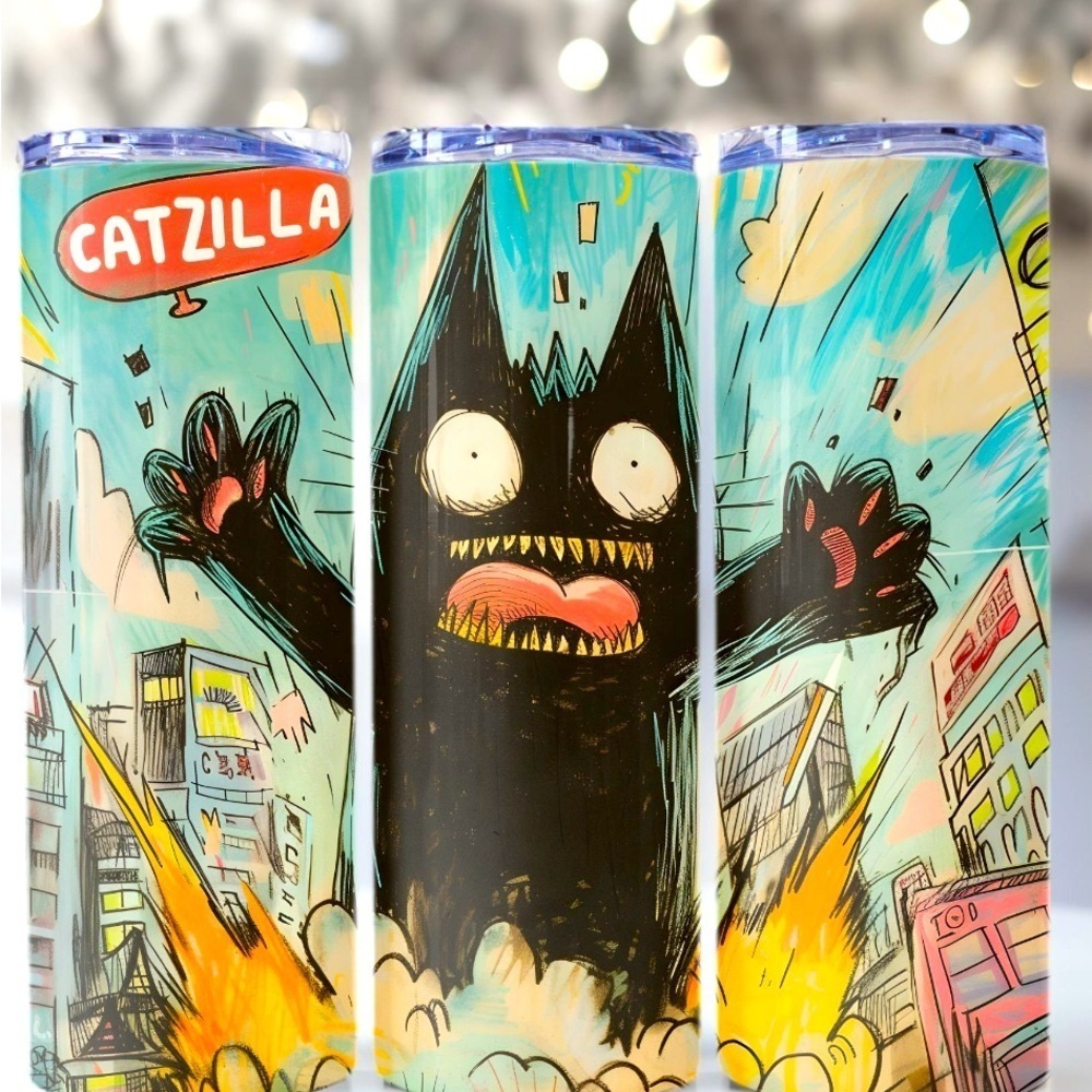 Cat zilla 20 ounce Tumbler